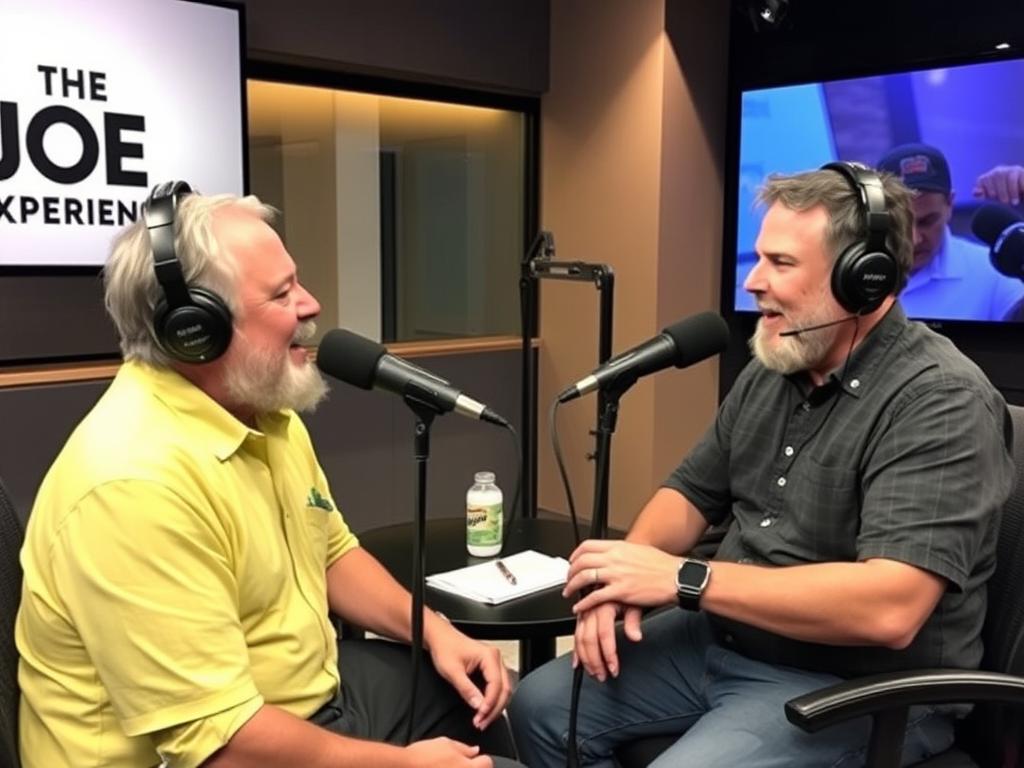 Joe Rogan Interviewing A Guest On His Podcast Joe Rogan Interviewing A Guest On His Podcast